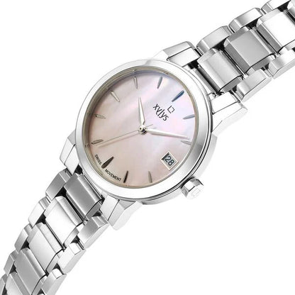 Xylys Ethereum Swiss Analog Stainless Steel Pink Dial Watch for Women nt45021sm01e