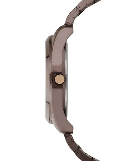 Timex Men Brown Round Analog Brass Dial Watch- TWTG10406