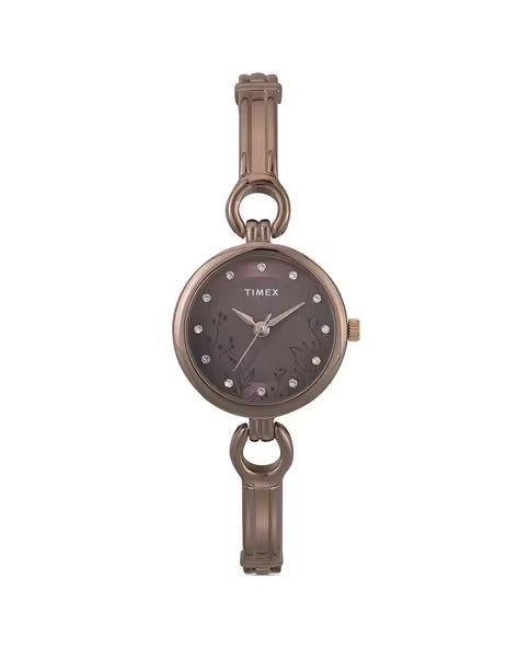 Timex Classics Women Quartz Brown Dial Analog Brass Watch TWEL11438