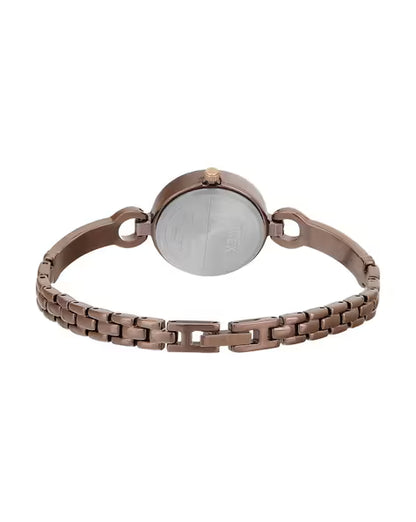 Timex Classics Women Quartz Brown Dial Analog Brass Watch TWEL11438