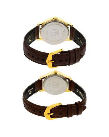 Titan His & Her Couple Karishma Bandhan Analogue Watch - NS15802490YL05P