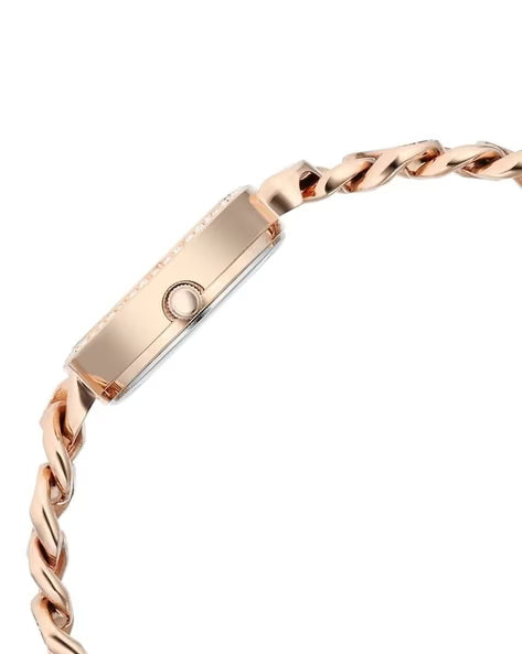 Titan Raga Showstopper Quartz Analog Rose Gold Round Dial Rose Gold Metal Strap Watch For Women nu95288wm01