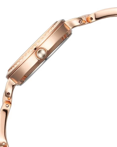 Titan Raga Showstopper Quartz Analog Rose Gold Dial Metal Strap Watch For Women nu95305wm01