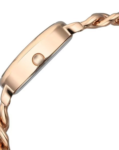 Titan Raga Showstopper Quartz Analog Rose Gold Dial Metal Strap Watch For Women nu95309wm01