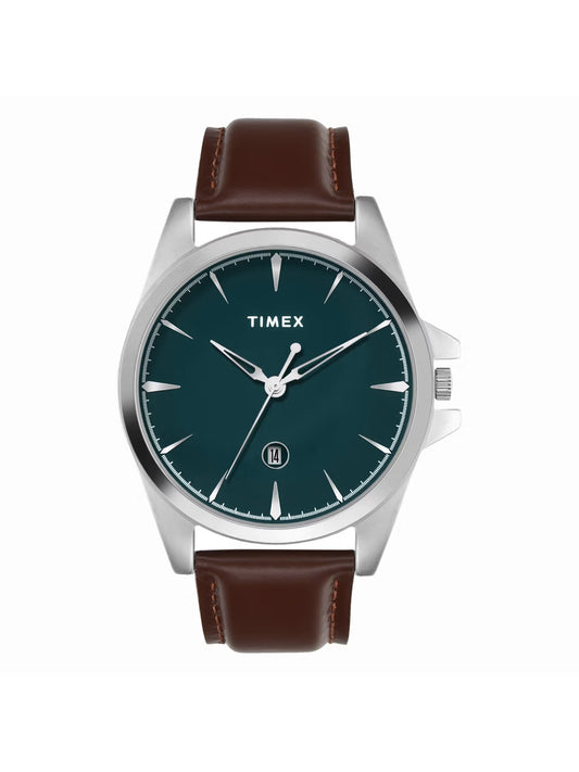 Timex Trendline Round 21mm Green Dial Analog Men Watch - TWTG12700