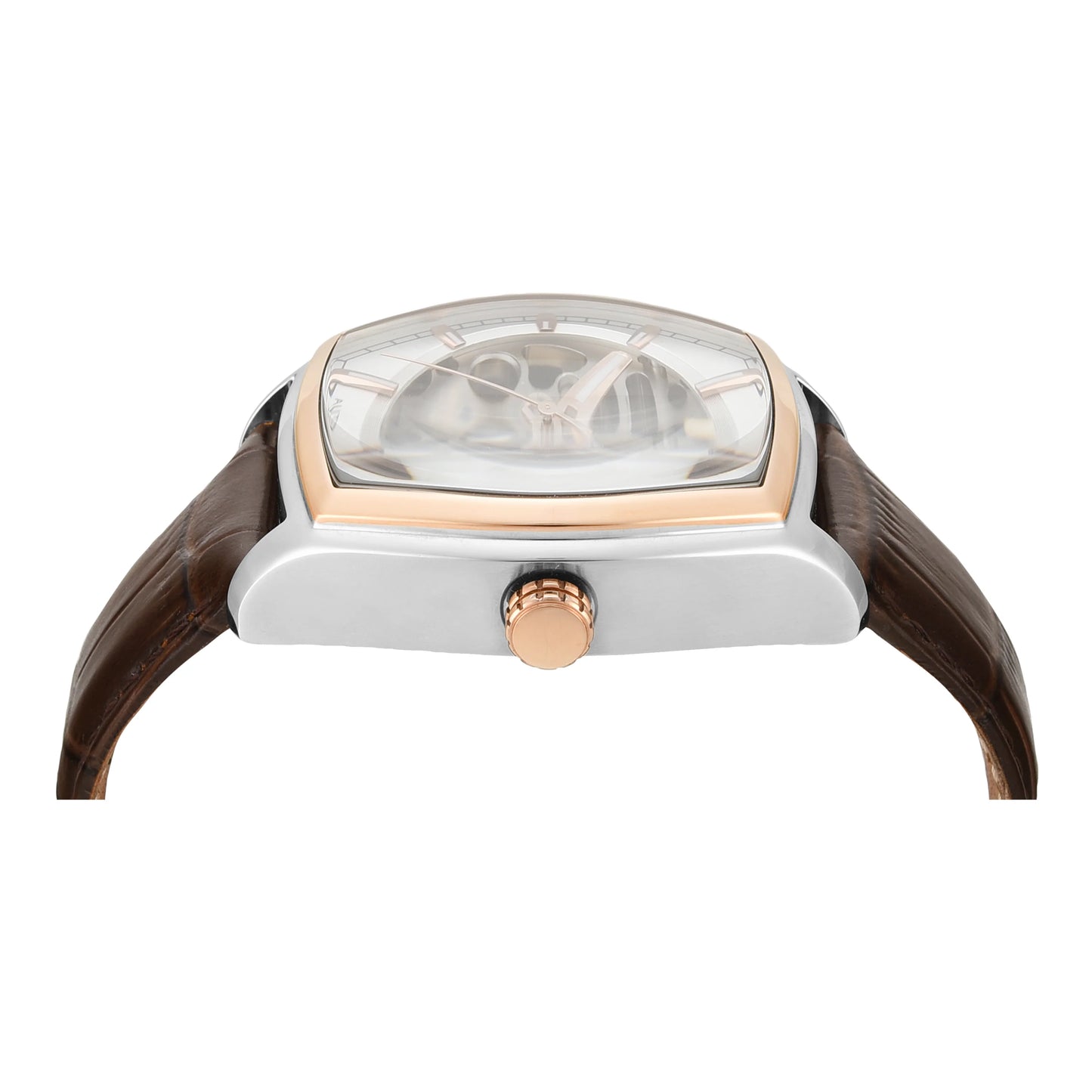 TIMEX Men Silver Rectangle Dial Analog Automatic Watch - TWEG25901