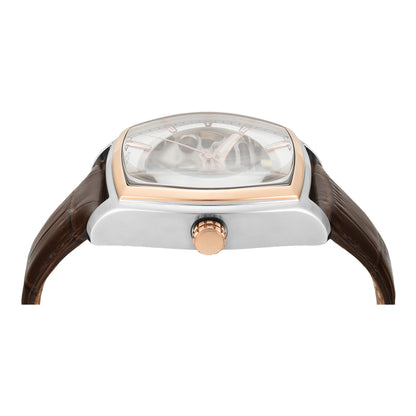 TIMEX Men Silver Rectangle Dial Analog Automatic Watch - TWEG25901