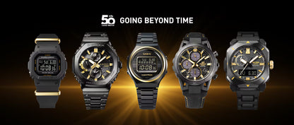 G-Shock Men Quartz Black Dial Chronograph Stainless Steel Watch G1632