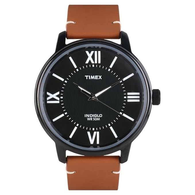 TIMEX Analog Watch for Man with Black Round Dial TWEG18308