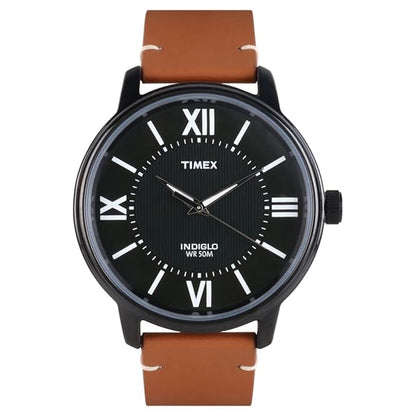 TIMEX Analog Watch for Man with Black Round Dial TWEG18308