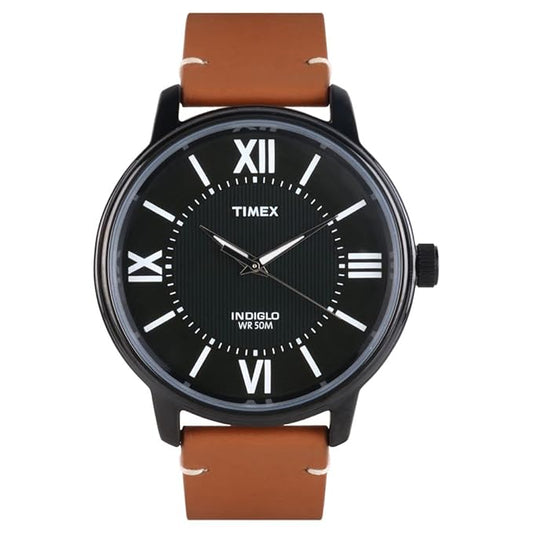 TIMEX Analog Watch for Man with Black Round Dial TWEG18308