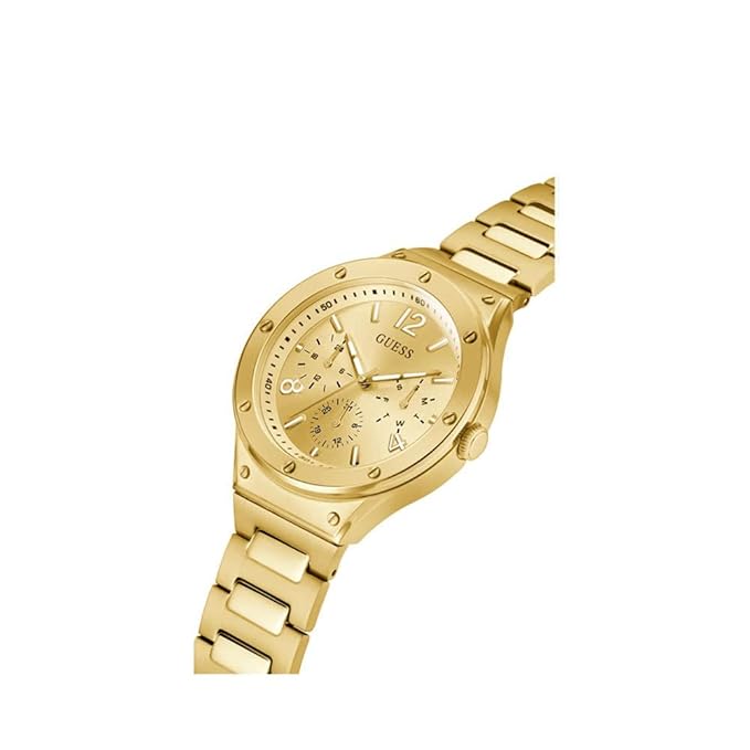 Guess Scope Collection Multi-Function Mens Analog Beige Dial Coloured Quartz Watch, Round Dial with 44 mm Case Width - GW0454G2