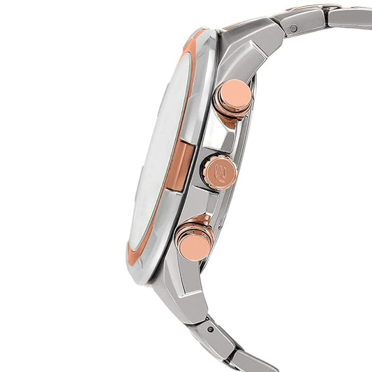 Casio Edifice EFR-539SG-7A5VUDF White Analog Dial Dual Tone Stainless Steel Band Men's Watch Chronograph 100M Water Resistant EX222