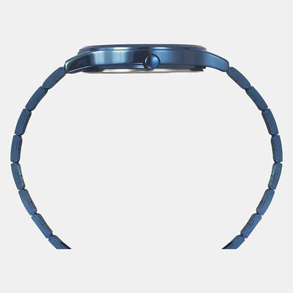 TIMEX Men's Blue Round Analog Stainless Steel Watch TW000R458