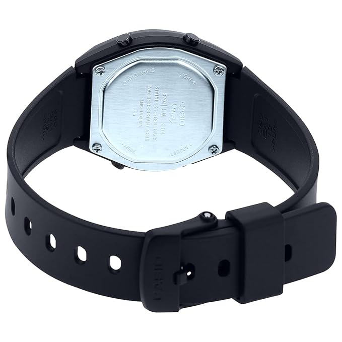 Casio Unisex-Adult Vintage LW-204-1BDF Black Digital Dial Black Resin Strap D215