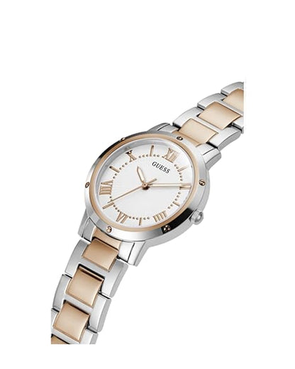 GUESS Analog Gold Dial Women's Watch-GW0404L3 Stainless Steel, Multicolor Strap