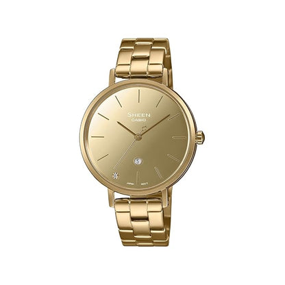 Casio Analog Gold Dial Women's Watch-SHE-4544G-9AUDF - SH248