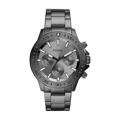 Fossil Men Stainless Steel Bannon Analog Gray Dial Watch-BQ2491
