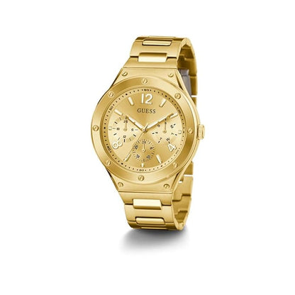 Guess Scope Collection Multi-Function Mens Analog Beige Dial Coloured Quartz Watch, Round Dial with 44 mm Case Width - GW0454G2