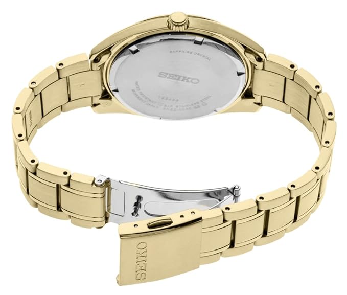 Seiko Men's Essentials Steel Two Tone Japanese Quartz With Gold Strap (Model: SUR314)