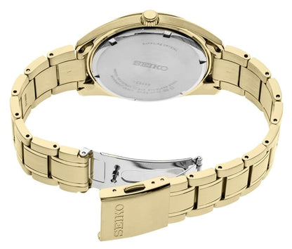 Seiko Men's Essentials Steel Two Tone Japanese Quartz With Gold Strap (Model: SUR314)