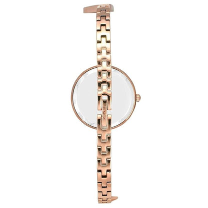 TIMEX Brass Analog Pink Dial Women Watch - Twel15902, Rose Gold Band