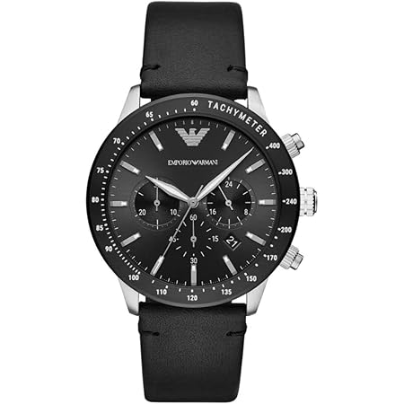 Emporio Armani Leather Analog Black Dial Men Watch AR11243