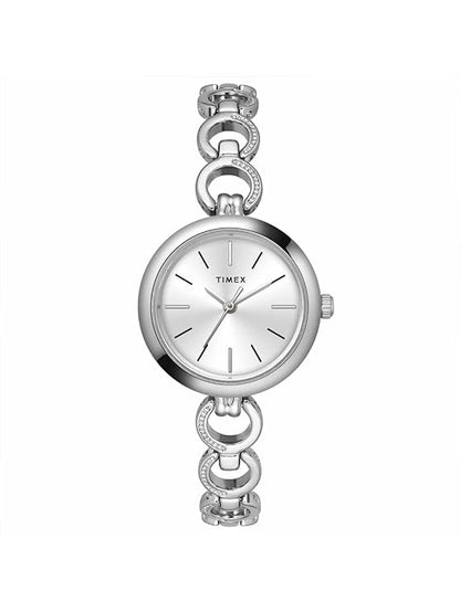 Classics Women Quartz Silver Dial Analog Stainless Steel Watch TWEL11432