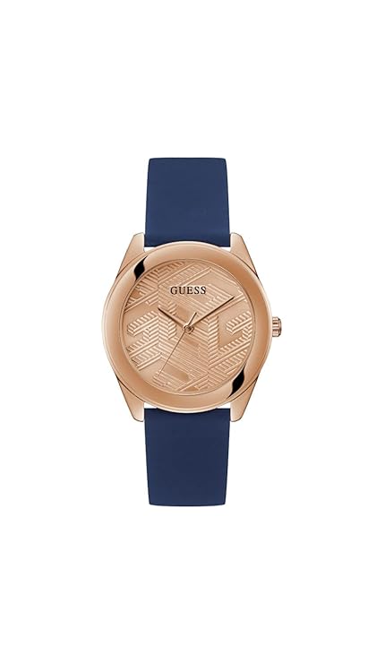GUESS Leather Analog Rose Gold Dial Women's Watch-Gw0665L2