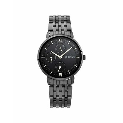 Titan Women Metal Neo Analog Black Dial Watch-Np2652Nm01/Np2652Nm01, Band Color-Black