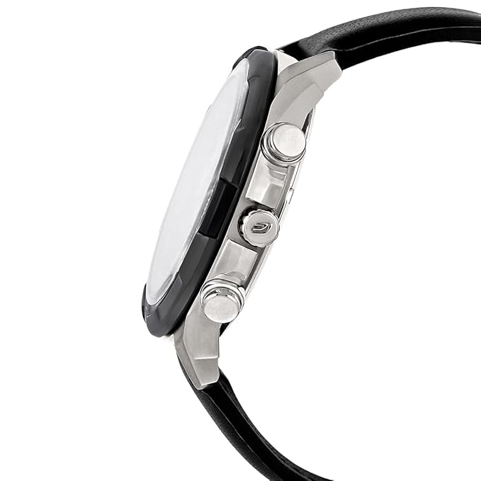 Casio Edifice EFR-539L-1AVUDF Black Analog Dial Black Leather Band Men's Watch Chronograph 100M Water Resistant EX193