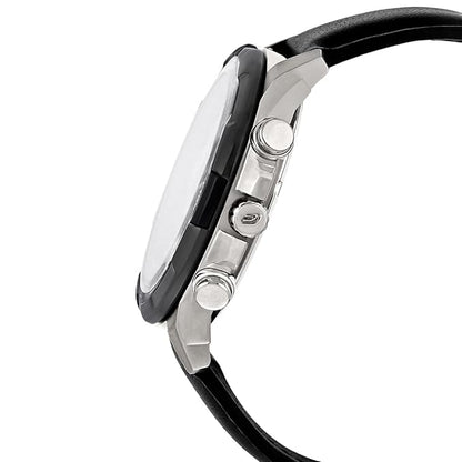 Casio Edifice EFR-539L-1AVUDF Black Analog Dial Black Leather Band Men's Watch Chronograph 100M Water Resistant EX193