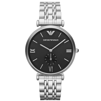 Emporio Armani Stainless Steel Analog Black Dial Men Watch-AR1676