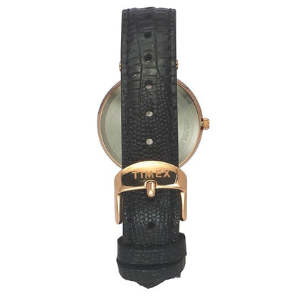Timex Fashion Women Quartz Black Dial Analog Leather Watch TWEL19203
