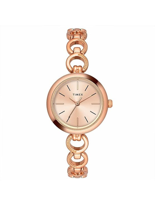 Classics Women Quartz Rose Gold Dial Analog Stainless Steel Watch TWEL11434