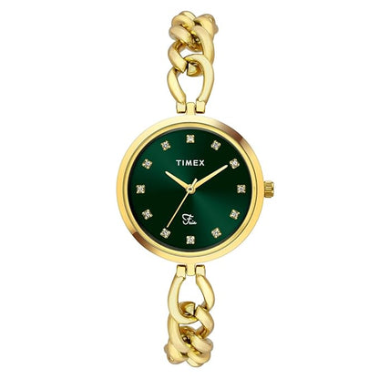 TIMEX Fria Green Round Dial Analog Women's Watch - TWEL23801