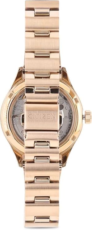 CITIZEN Automatic Analog Womens Gold Stainless Steel Watch - Mother of Pearl Dial - PC1007-81D