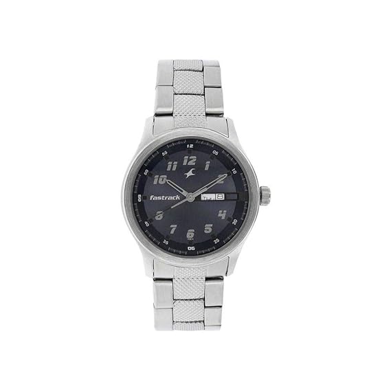 Fastrack Stainless Steel Essentials Analog Blue Dial Men Watch NK3001SM02