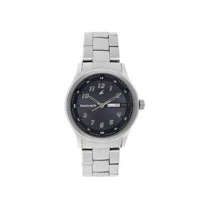 Fastrack Stainless Steel Essentials Analog Blue Dial Men Watch NK3001SM02