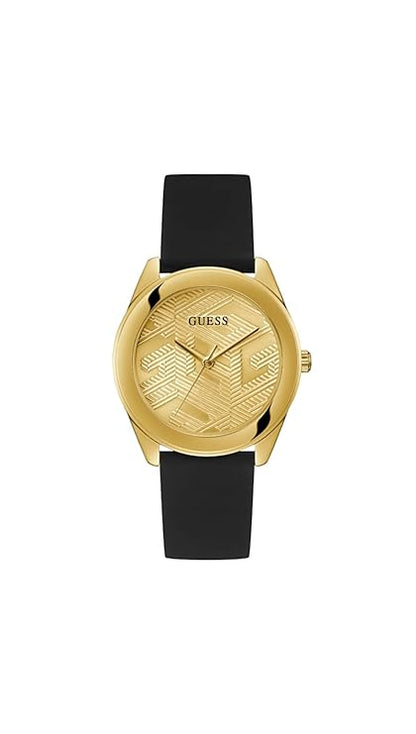 GUESS Women Champagne Round Stainless Steel Dial Analog Watch- GW0665L1