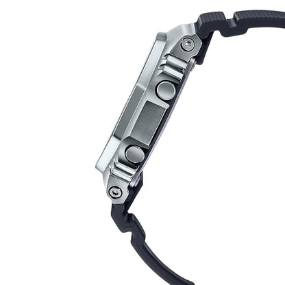 Casio G-Shock GM-2100-1ADR Silver Analog-Digital Dial Black Resin Strap Men's Watch Shock and 200M Water Resistant G1159