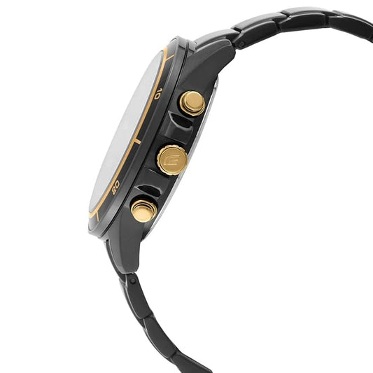 Casio EDifice EFR-526BK-1A9VUDF Black Analog Dial Black Stainless Steel Band Men's Watch Chronograph 100M Water Resistant EX208