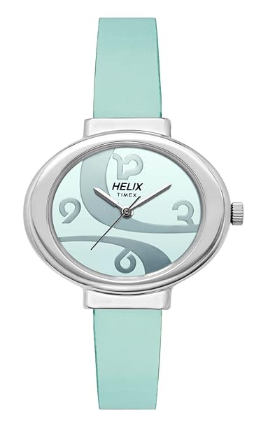 helix Leather Analog Blue Dial Women's Watch-Tw039Hl01, Band_Black TW039HL01