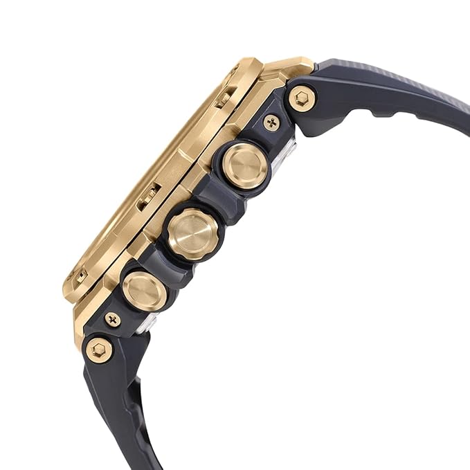 Casio G-Shock GST-B100GB-1A9DR Gold IP Black Analog Dial Black Resin Strap Men's Watch Tough Solar Bluetooth G1273