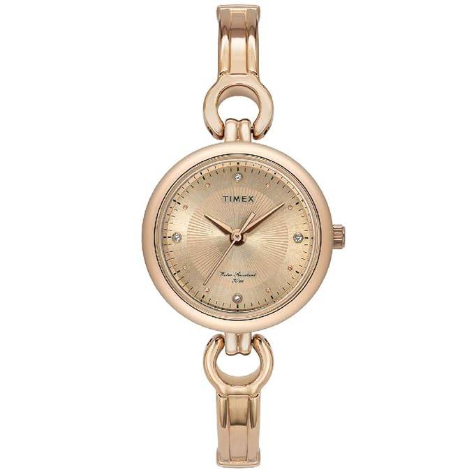 TIMEX Trendline Round 26mm Rose Gold Dial Analog Watch  - For Women TWEL11425