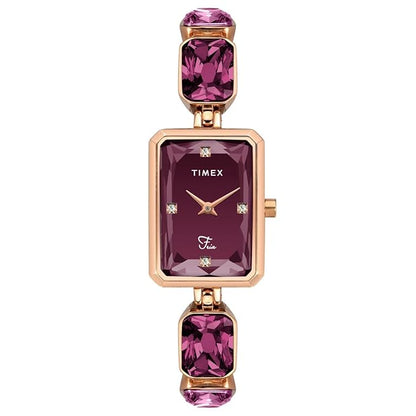 TIMEX Fria Analog Watch for Women with Rectangle Dial & Water Resistant Women's Wrist Watches