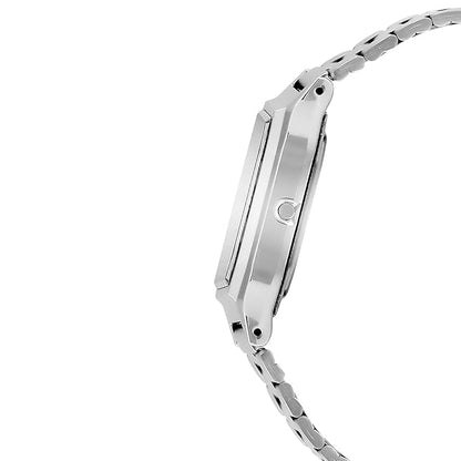 Casio Vintage AQ-230A-1DMQ Analog-Digital Black Dial Unisex Watch Silver Metal Strap (AD01)