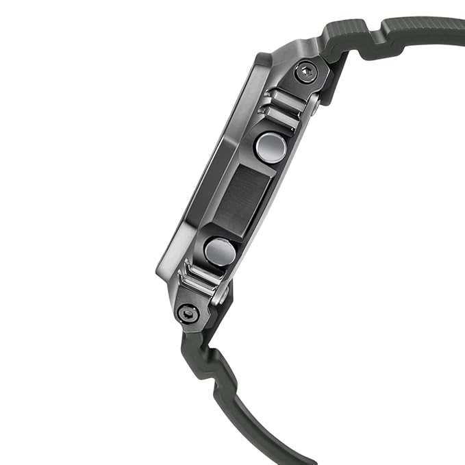 Casio G-Shock GM-2100B-3ADR Dark Grey IP Green Analog-Digital Dial Green Resin Strap Men's Watch Shock and 200M Water Resistant G1160