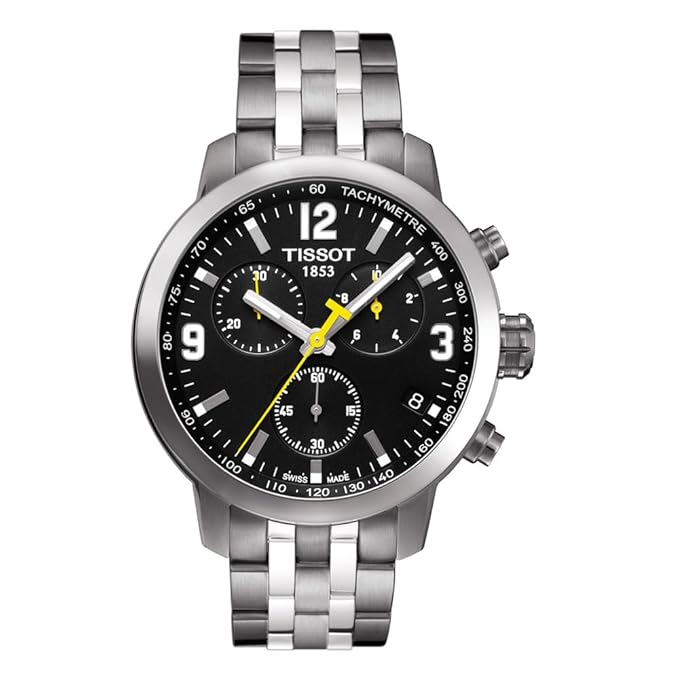 Tissot PRC 200 Chronograph Black Dial Men's Watch T0554171105700