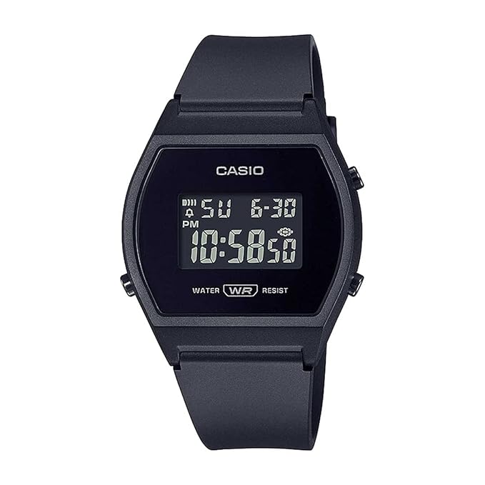 Casio Unisex-Adult Vintage LW-204-1BDF Black Digital Dial Black Resin Strap D215